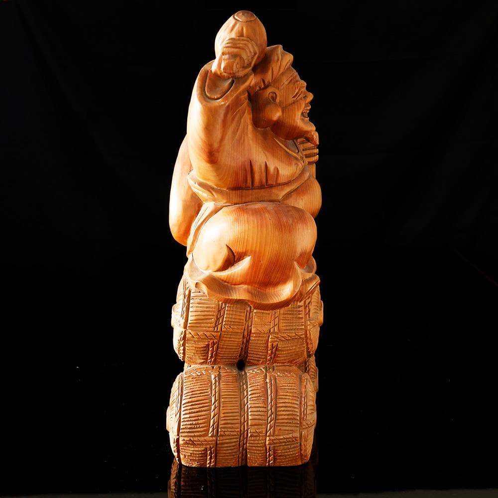 木彫 大黒天像 仏像 東洋彫刻 仏教美術 七福神 縁起物 置物 高さ54㎝