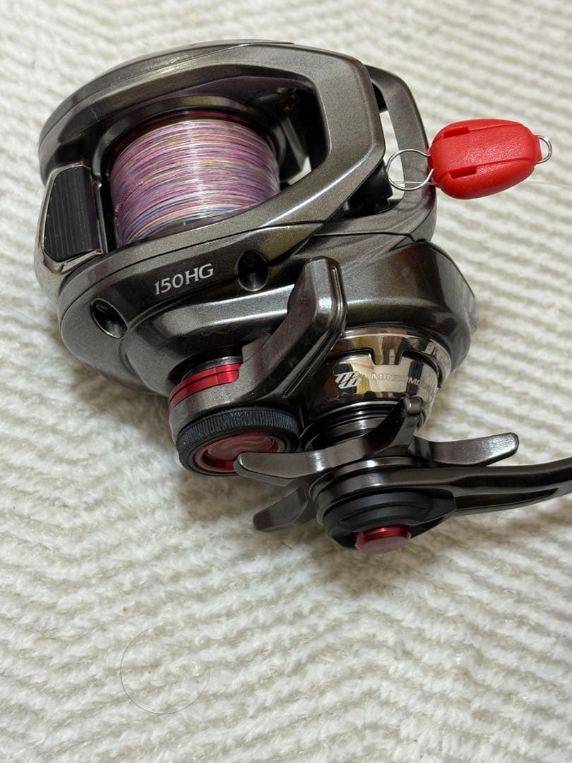 エンゲツ 150HG リール シルバー/レッド　タイラバ