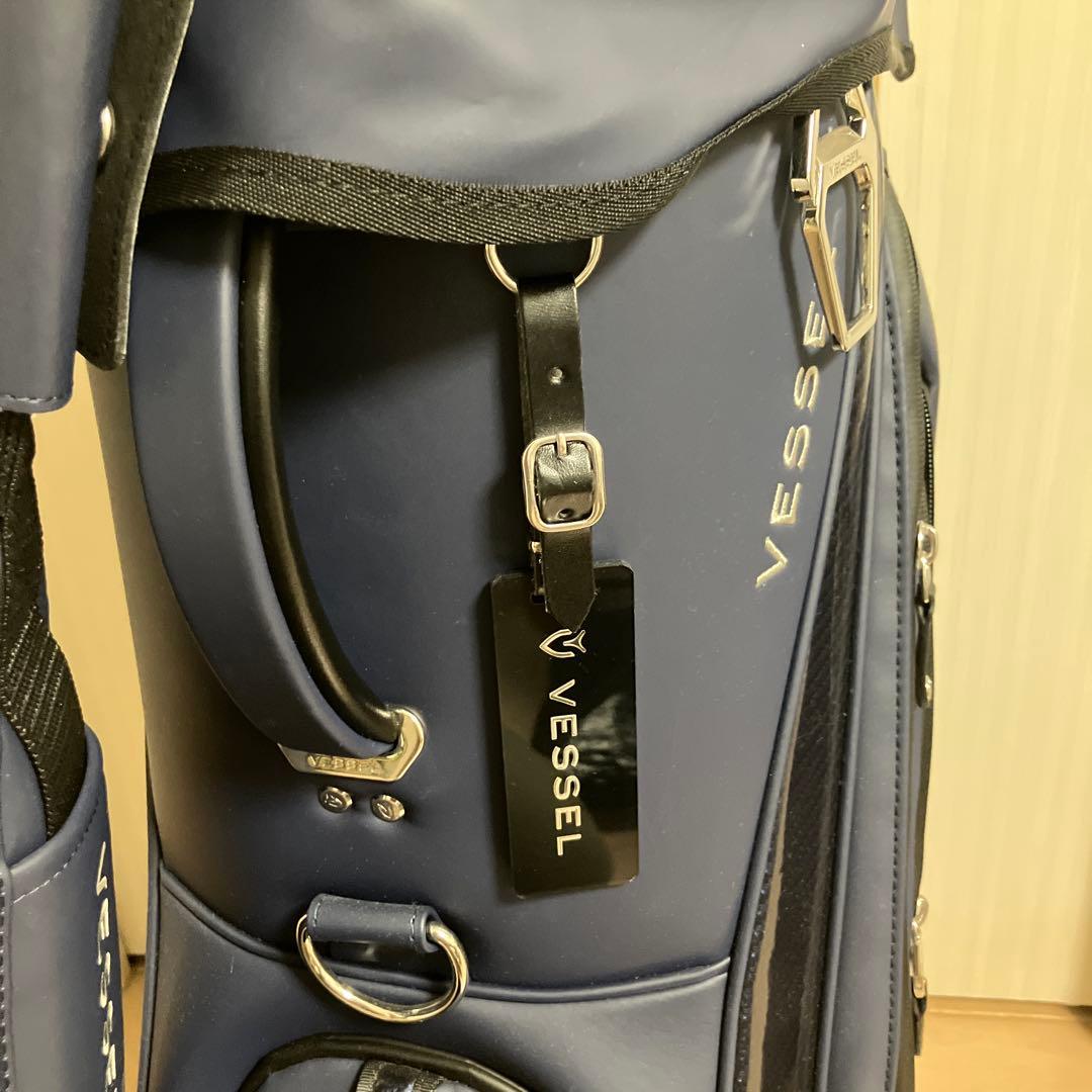 ネイビー キャディバッグ 収納ポケット付き