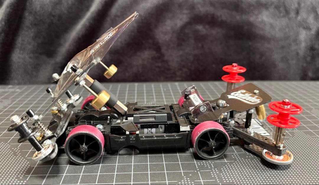 ミニ四駆 完成品　msフレキ　ブラック　ネオVQS