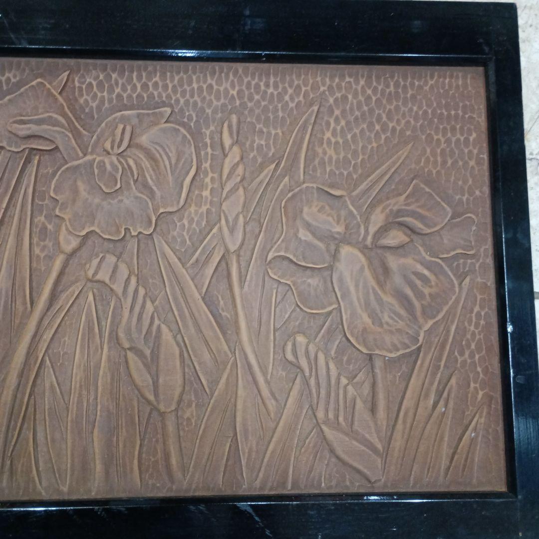 5707）鎌倉彫？？？　戸棚の引き戸　収納？　箪笥？