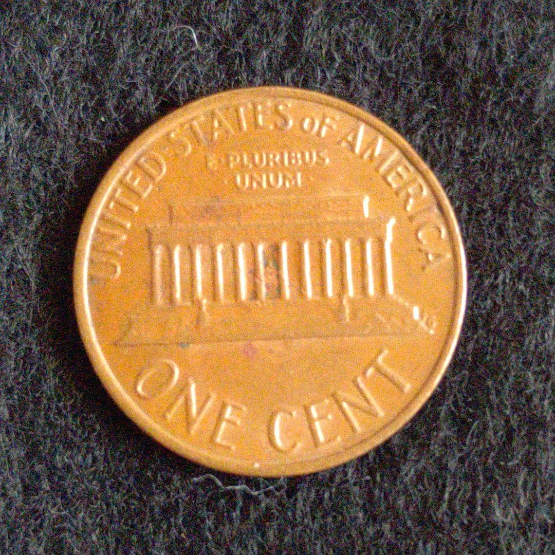 アメリカ硬貨☆リバティ1セント銅貨☆1977年と1987年2枚セット☆リンカーン