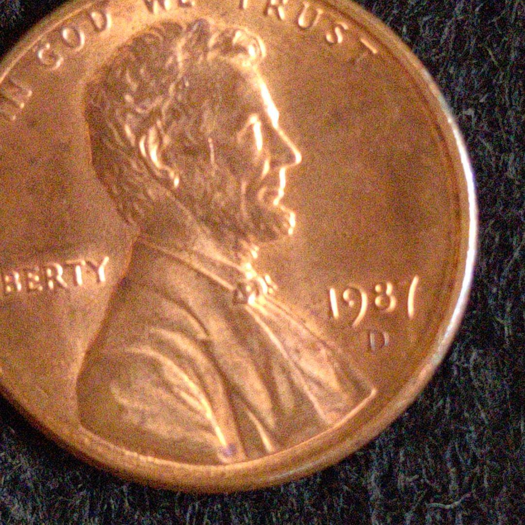 アメリカ硬貨☆リバティ1セント銅貨☆1977年と1987年2枚セット☆リンカーン