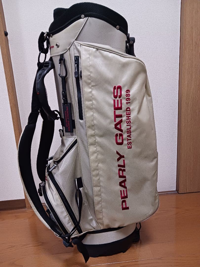 PEARLY GATES スタンドキャディバッグ ベージュ中古