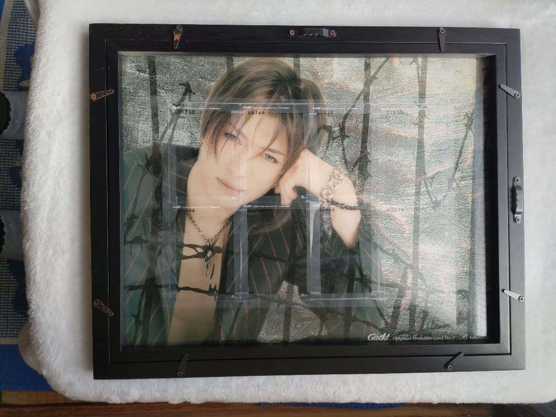 GACKTトレーディングカード台紙(直筆)、専用フレーム