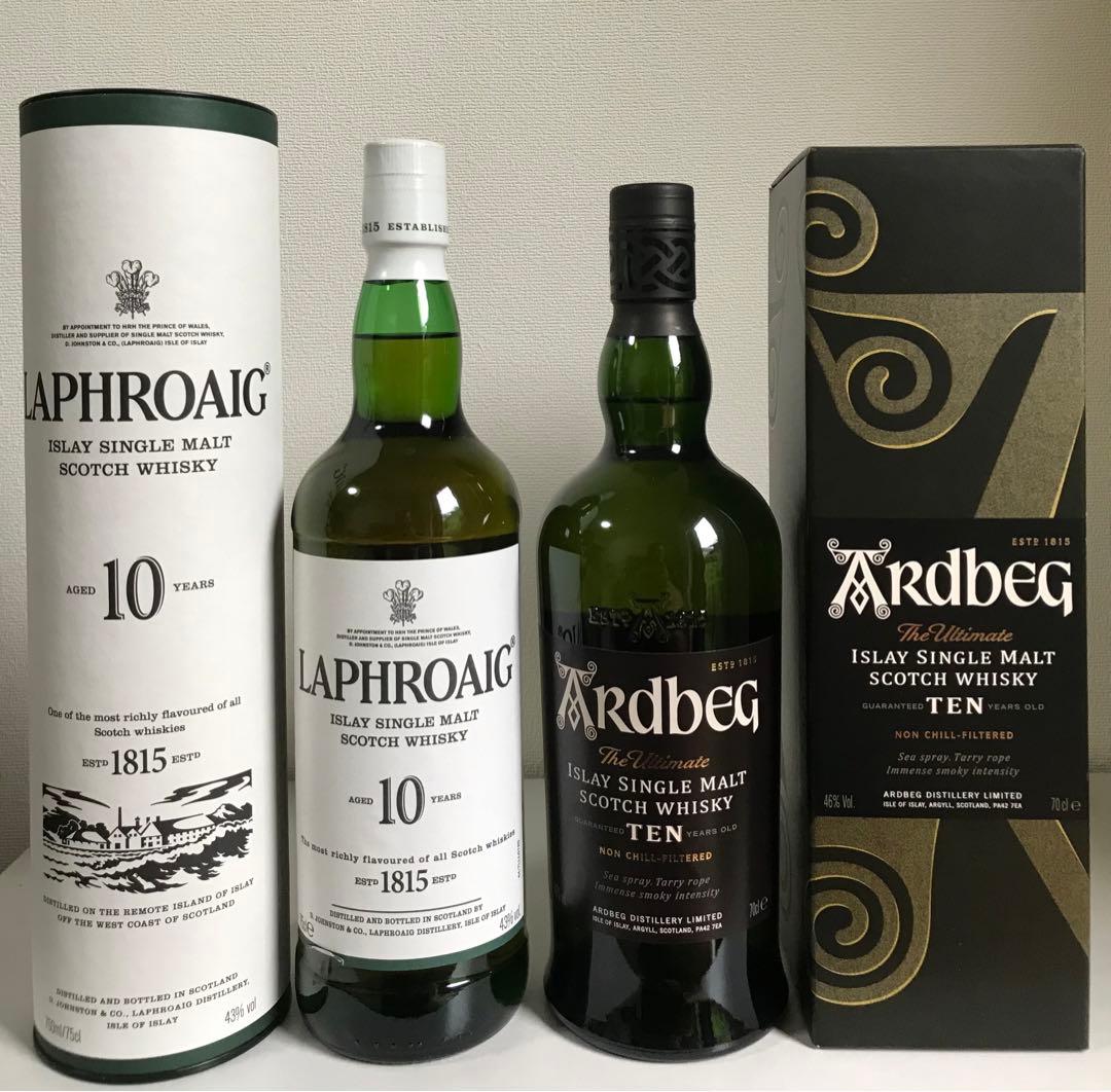 (期間限定値下げ中)アードベッグ10年・ラフロイグ10年 2本セット