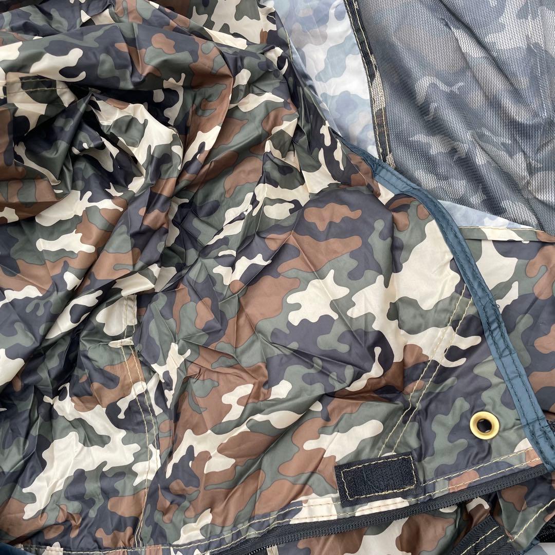 美品　ファミリーキャンプ　ENDLESSBASE 2ルームテント 初心者　迷彩柄