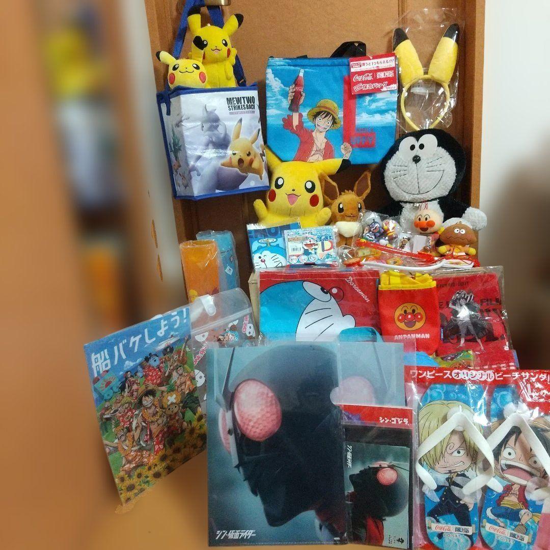ピカチュウ アンパンマン ドラえもん ワンピース 仮面ライダー まとめ売り52点