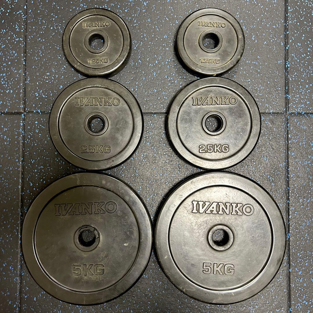 IVANKO イヴァンコ 28mmラバープレート5kg/2.5kg/1.25kg