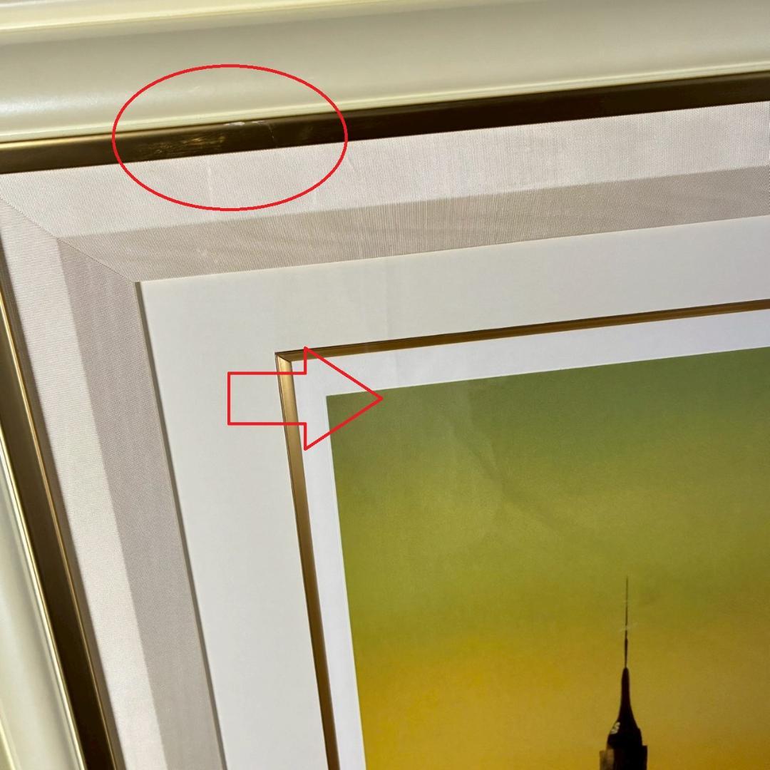 美品 ミッシェル・バテュ「私の摩天楼」シルクスクリーン 大作 直筆サイン入り