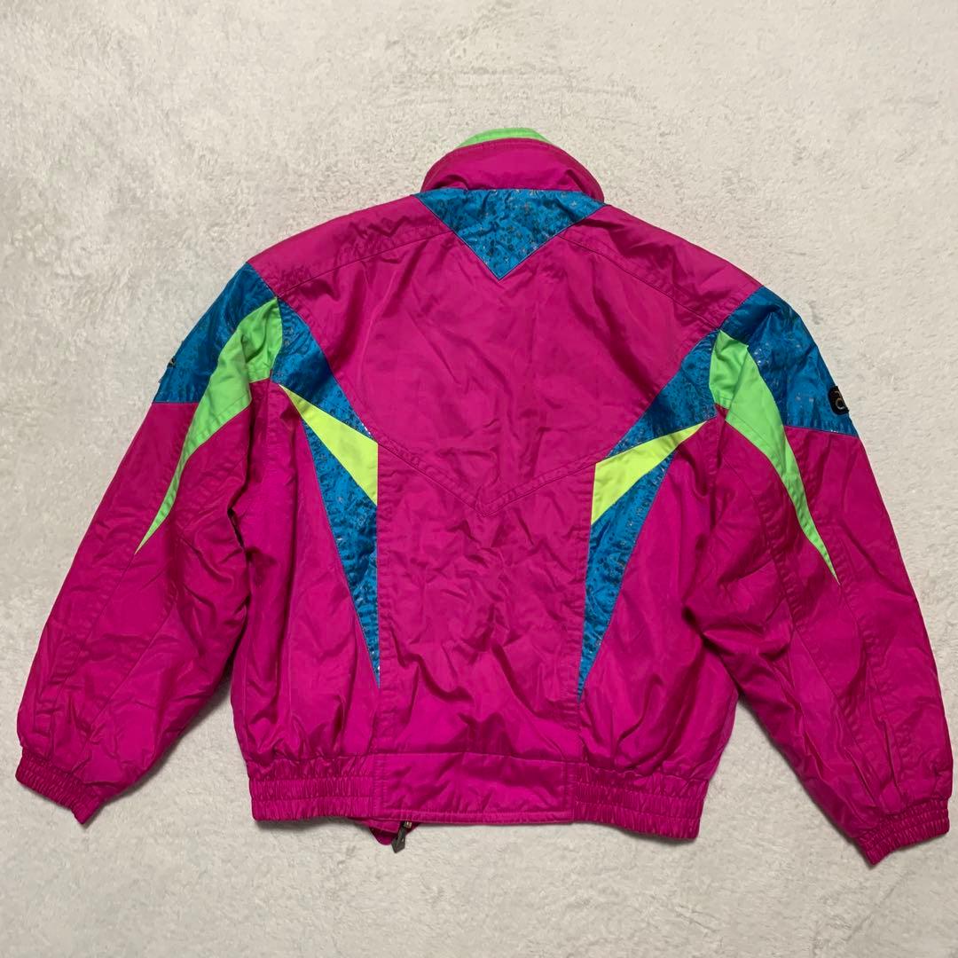 90's アシックス asics スキージャケット　ゲレンデ　派手ピンク