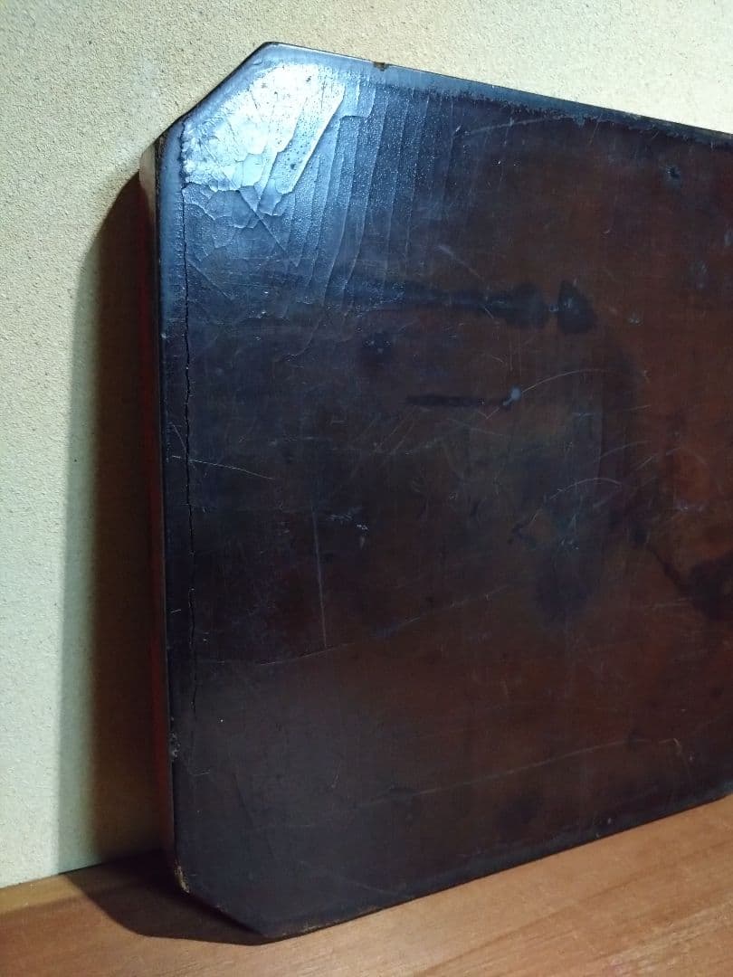 根来 隅切四方盆 室町時代 隅切折敷 矢部盆 我谷盆 木地盆