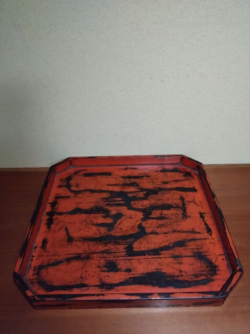 根来 隅切四方盆 室町時代 隅切折敷 矢部盆 我谷盆 木地盆