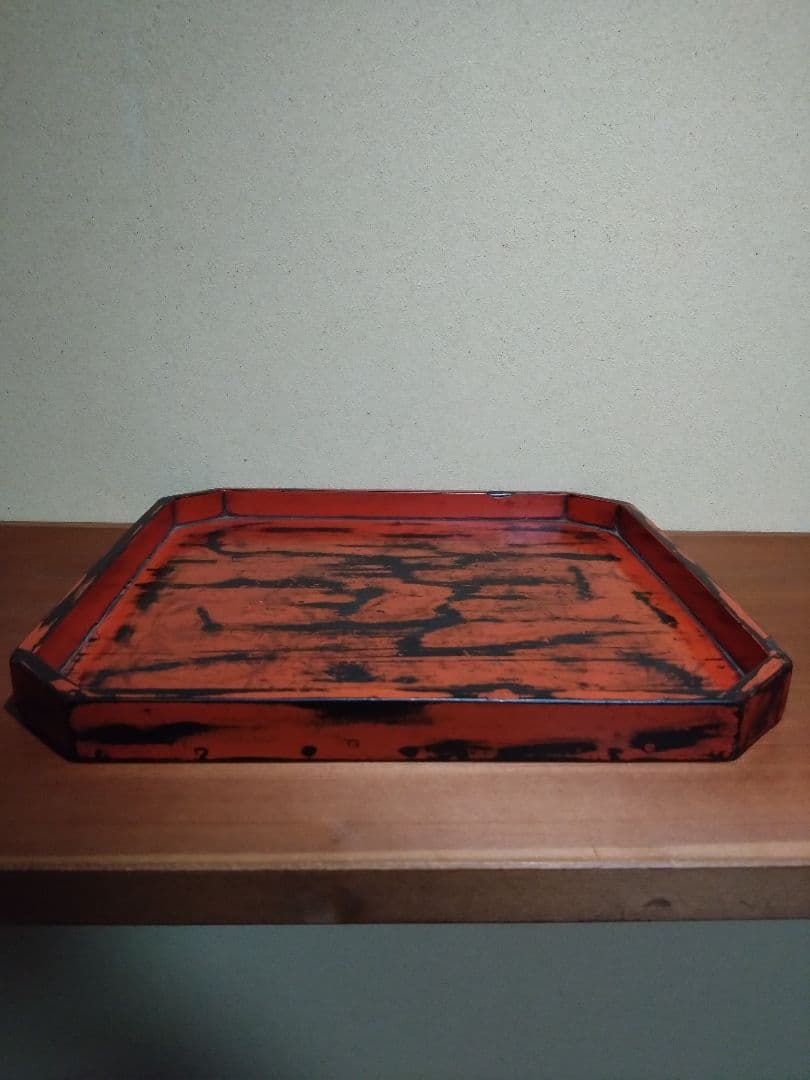 根来 隅切四方盆 室町時代 隅切折敷 矢部盆 我谷盆 木地盆