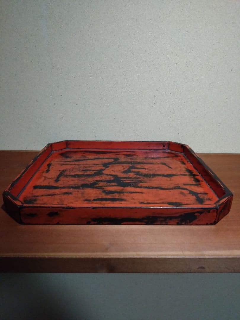 根来 隅切四方盆 室町時代 隅切折敷 矢部盆 我谷盆 木地盆