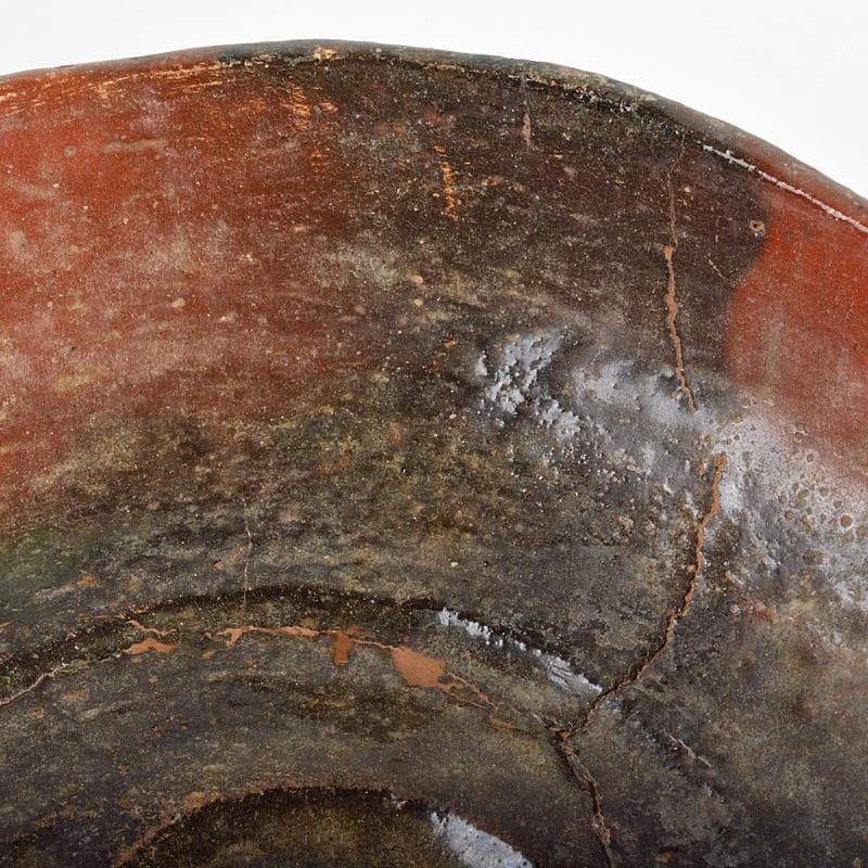 茶道具　楽吉左衛門　十代旦入造　赤楽平茶碗　共箱　D　R7072