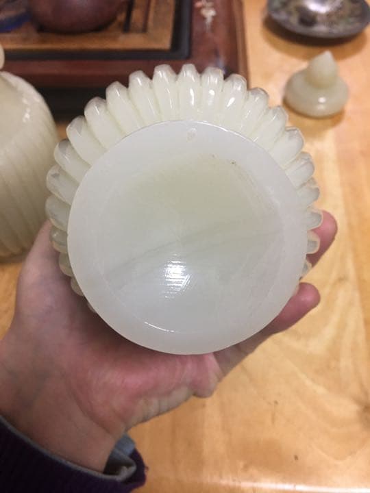 中国美術 和田白玉 砡瓶 唐物 古美術