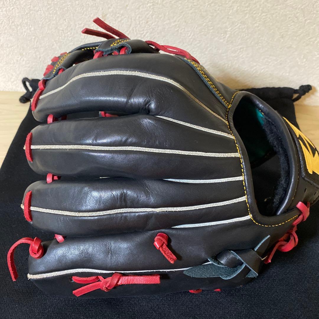 ハイゴールド　軟式野球グローブ Natural 黒/赤