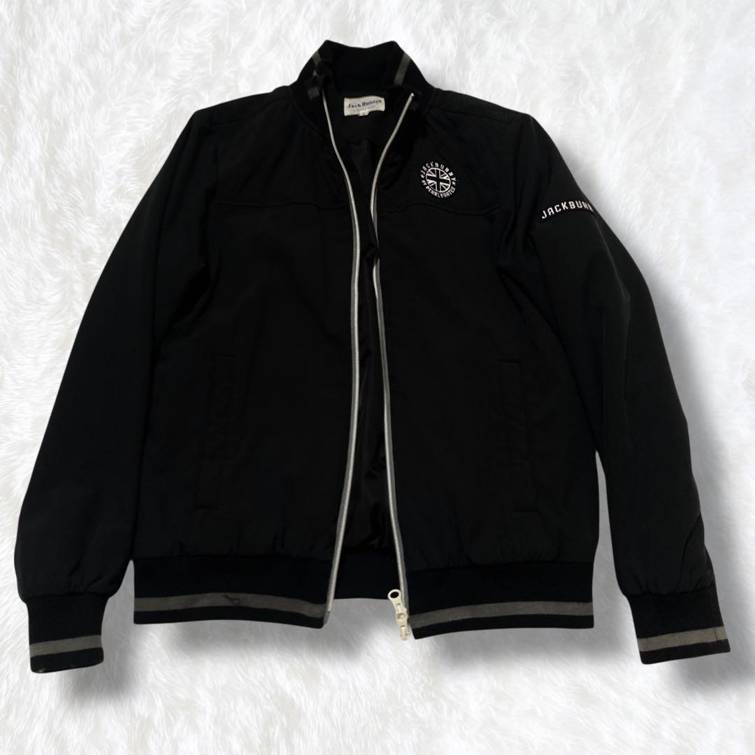 ジャックバニー 中綿ブルゾン ベスト ゴルフウェア 黒 M ゴルフ