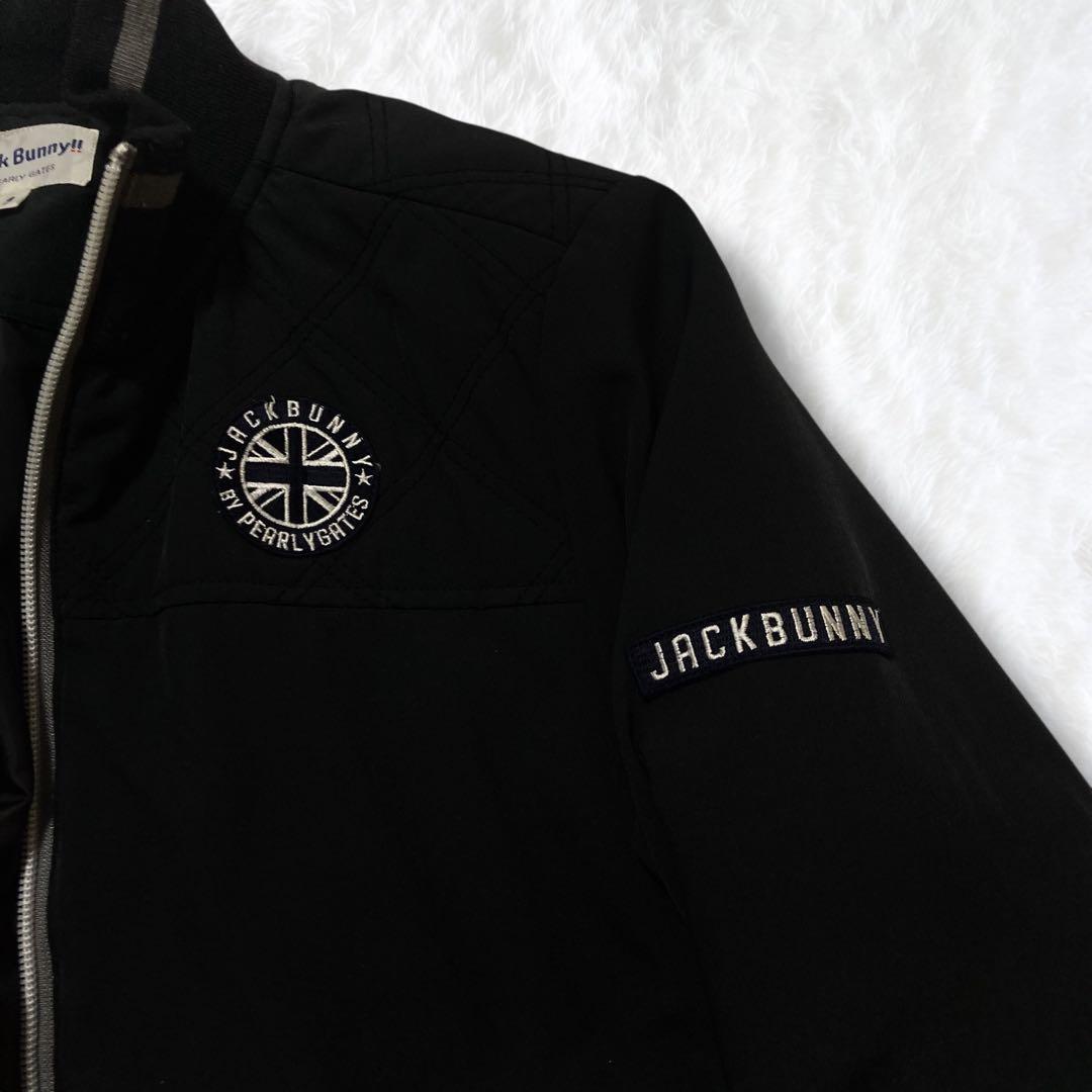 ジャックバニー 中綿ブルゾン ベスト ゴルフウェア 黒 M ゴルフ