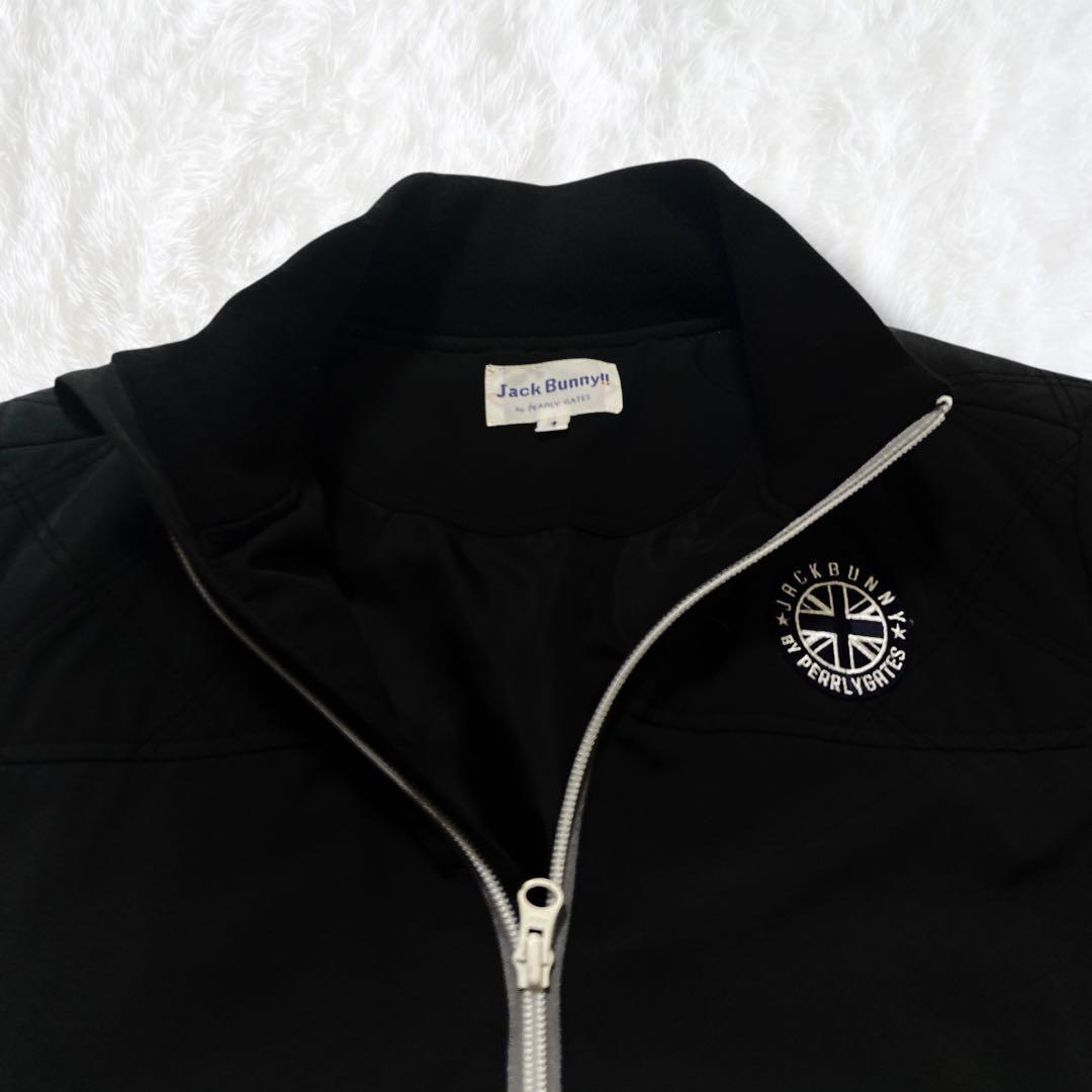ジャックバニー 中綿ブルゾン ベスト ゴルフウェア 黒 M ゴルフ