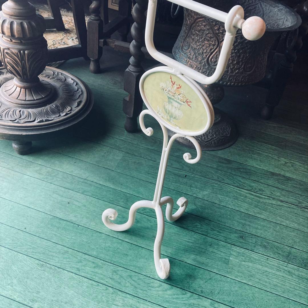 湯布院アンティーク ヨーロピアン アイアン トイレットペーパーホルダー スタンド