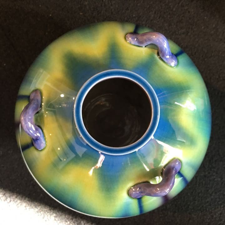 ☆人間国宝☆ 徳田八十吉・碧明釉・壺