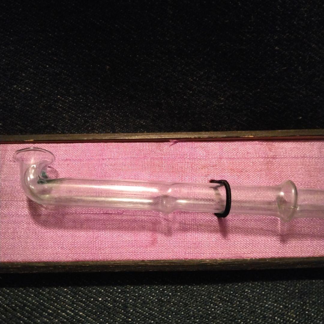 古いガラスのキセル　タバコ　骨董　アンティーク　喫煙具