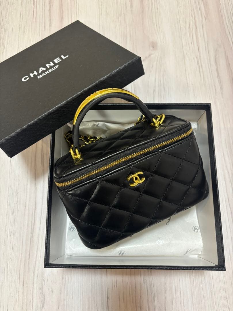 新品 ノベルティ CHANEL シャネル バニティ ショルダー バッグ ブラック