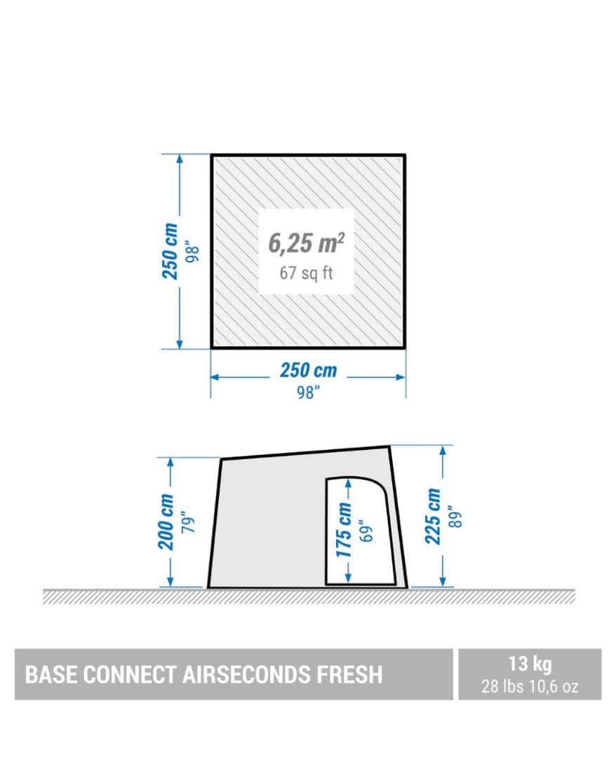 （デカトロン）エアー式 テント・シェルター(別売ポンプ付き)