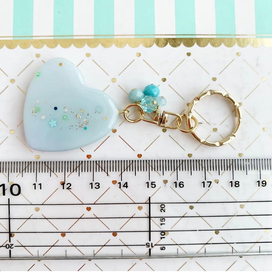 【3183】難あり・ハープ harp カリビアンブルーなお花入り ハート型