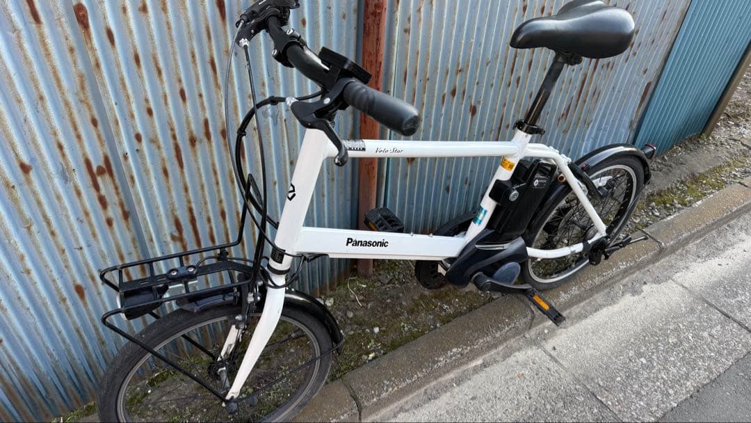 【整備済】電動アシスト自転車 ミニベロ パナソニック ベロスター 白 5個点灯