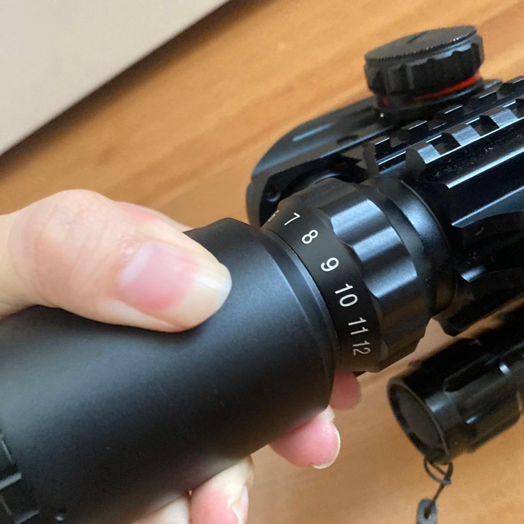 4-12x50トリプルレール ライフルスコープ＋ドットサイト＋高輝度LEDライト