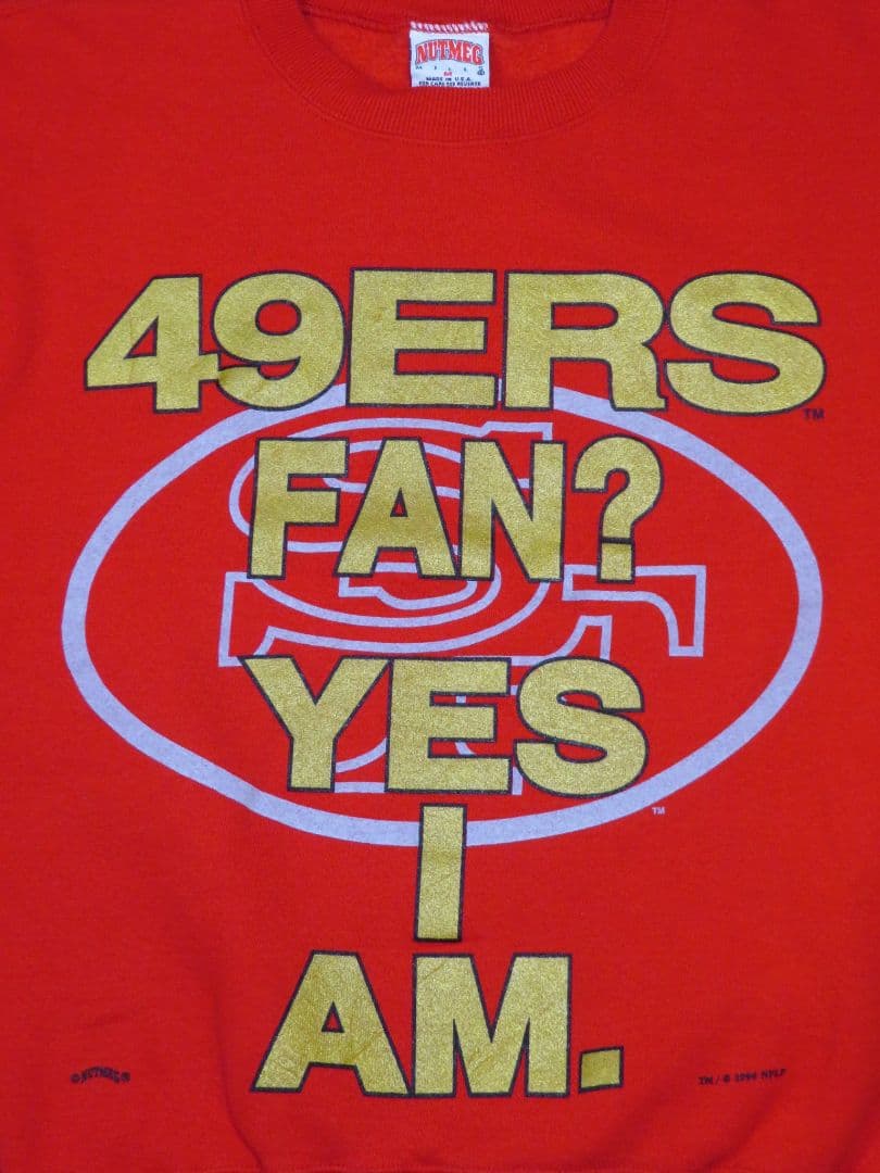 ✅️ USA製 NUTMEG アメフト 49ERS スウェット M トレーナー