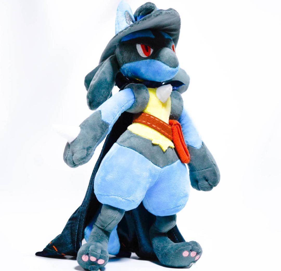 ハロウィンルカリオ　ぬいぐるみ　大きい　3０ｃｍ　リボン袋付【現物撮影】