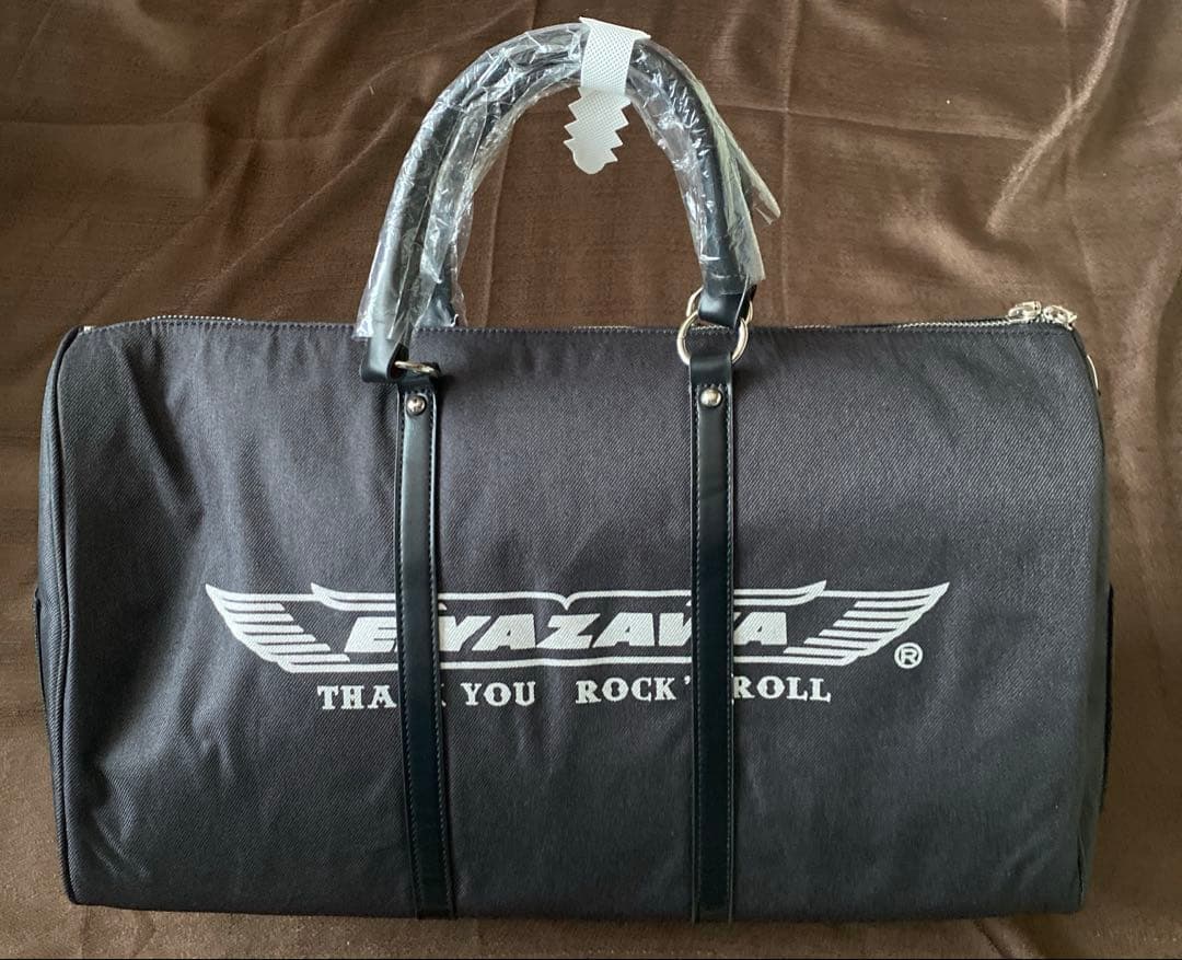 希少！矢沢永吉★E.YAZAWAボストンバック ( ロゴ + 羽ロ)シルバーロゴ