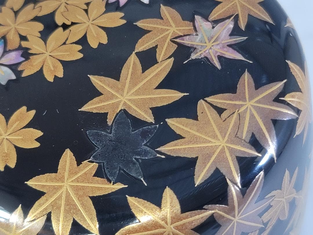 茶道具 一后一兆 作 雲錦蒔絵 利休棗 共箱 DT565