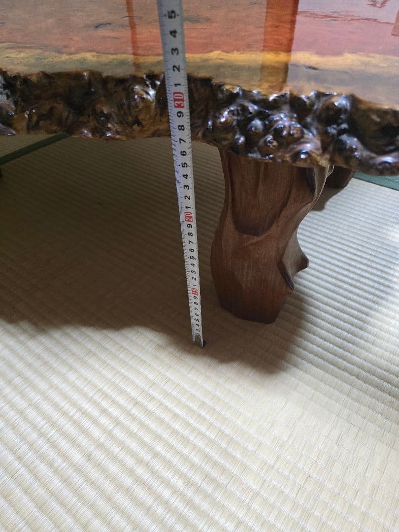花梨 天然木 一枚板 瘤 瘤杢 花台 座卓 テーブル