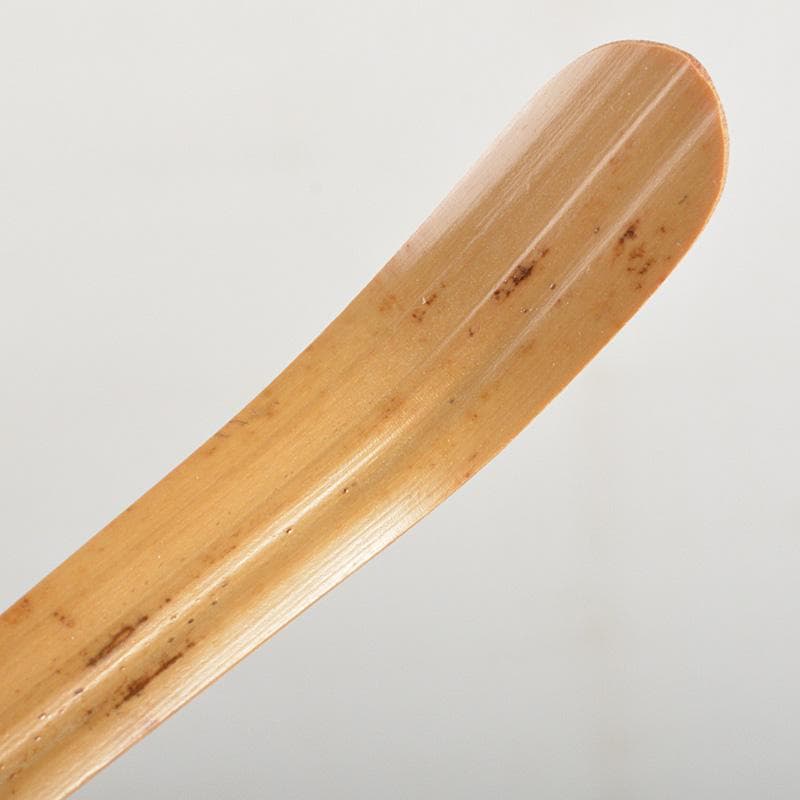 茶道具　宗春作　茶杓　銘「千代の友」　紫野　細合喝堂書付　共筒共箱　Ｃ　6262