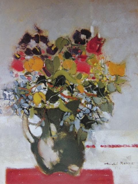 ミッシェル・ロッド、「チューリップ」、希少な額装用画集より、新品高級額装付