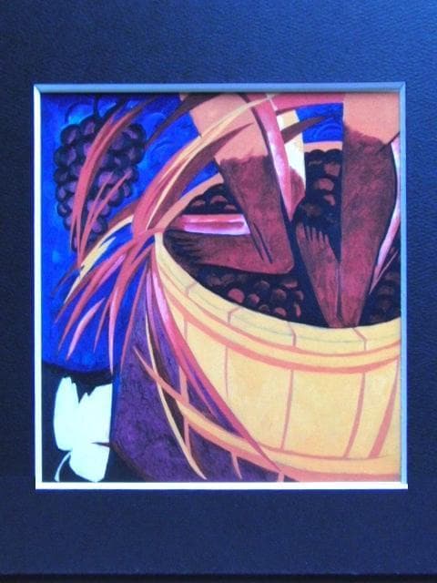 ナターリア・ゴンチャローワ、【葡萄を搾る足】希少な画集より