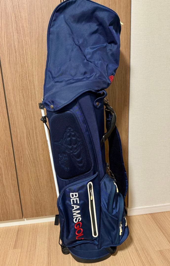 BEAMS GOLF スタンド付きゴルフバッグ ネイビー