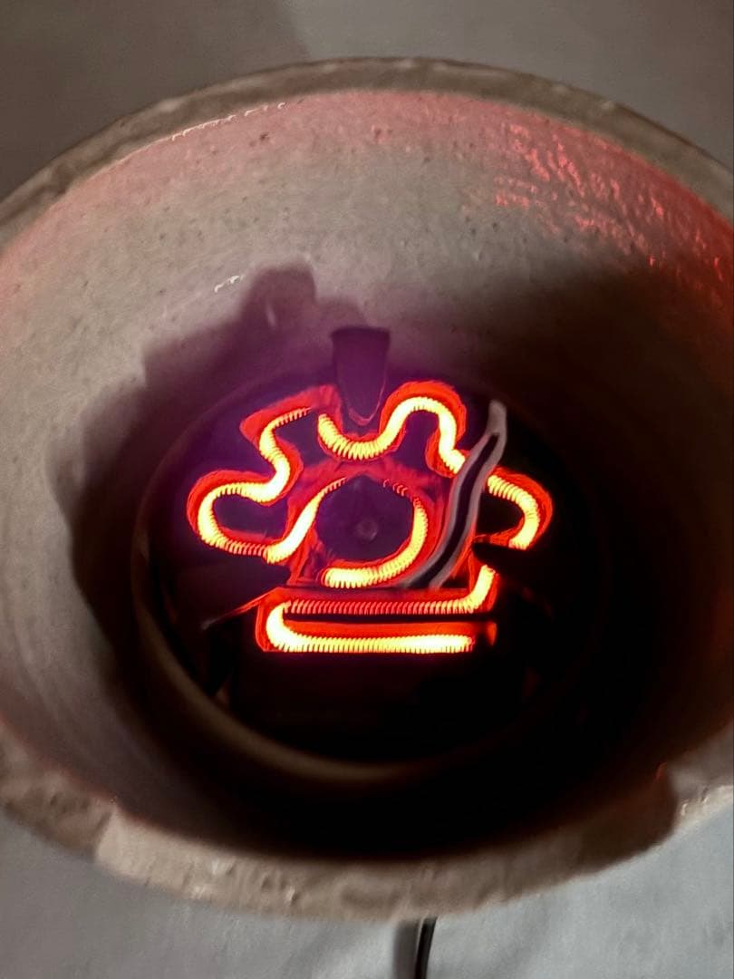 野々田製　風炉型 電熱器　F408志野(紅鉢型) B型100V400W 美品