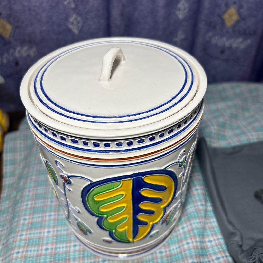 茶道具　水指　オランダ写 交趾釉　中村翠嵐