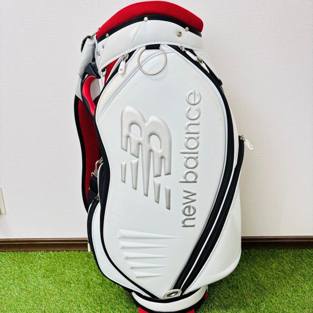 ニューバランス　キャディバッグ　メンズゴルフ　ホワイト　かっこいい　人気　白