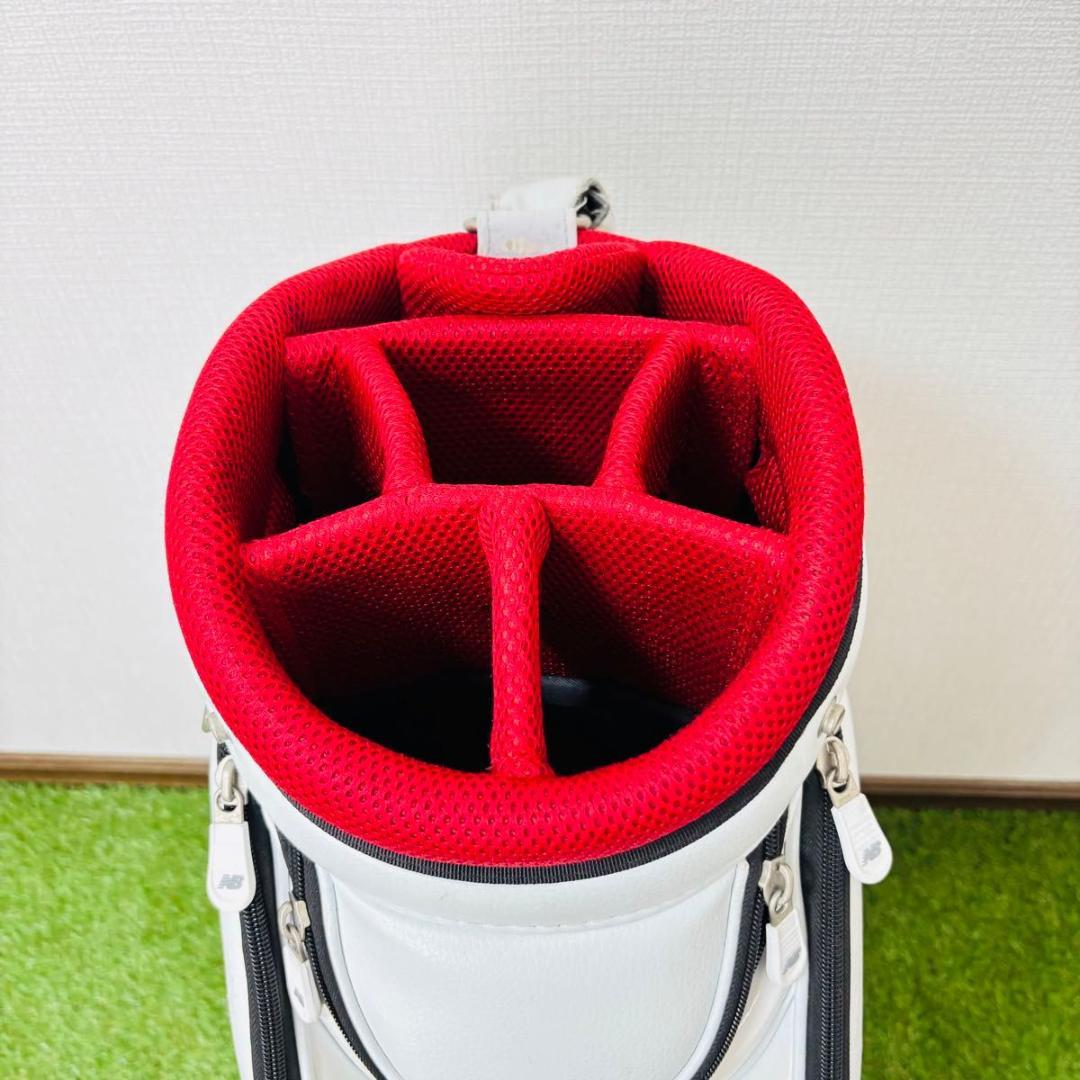 ニューバランス　キャディバッグ　メンズゴルフ　ホワイト　かっこいい　人気　白