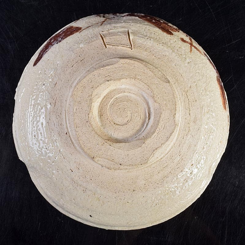 北大路魯山人作　志野茶碗　銘「雪月花」　共布　清水公照極め箱　M　R8845