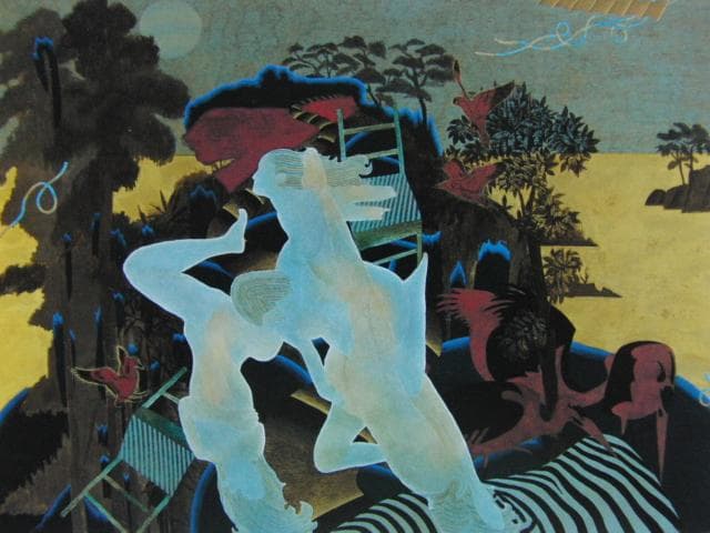 伊庭新太郎、プラネット、希少な画集より、新品高級額・額装付