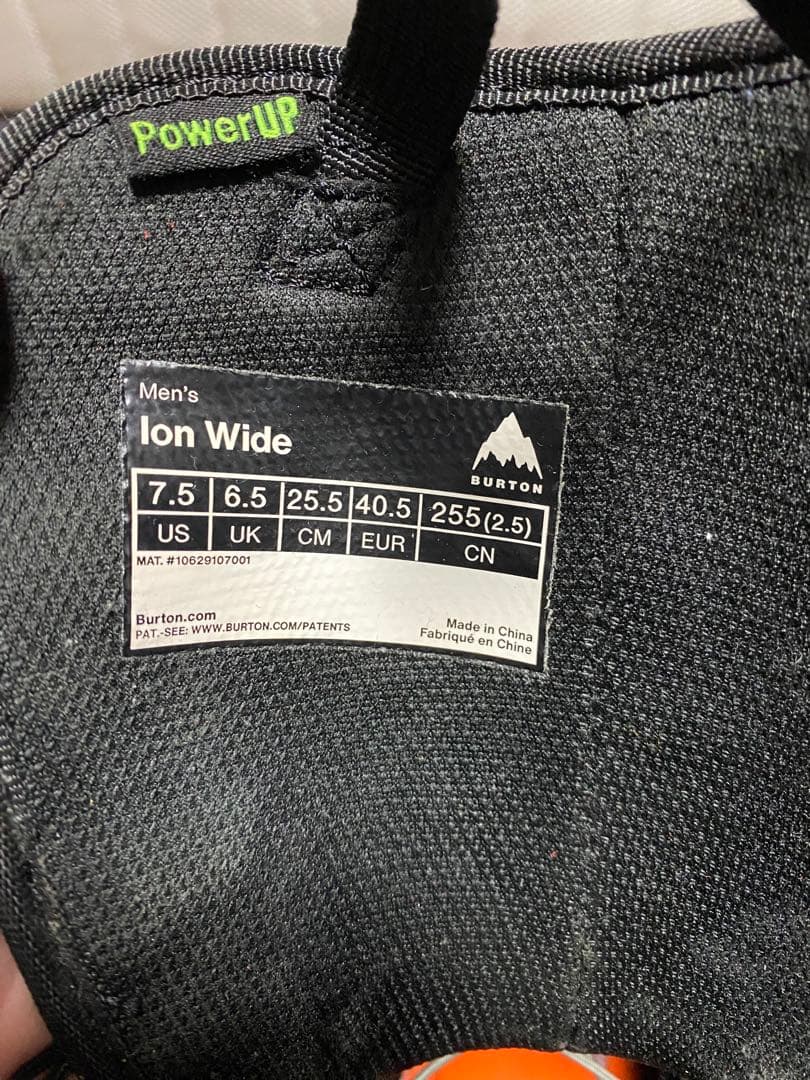 24-25モデル BURTON バートン ION アイオン 25.5cm