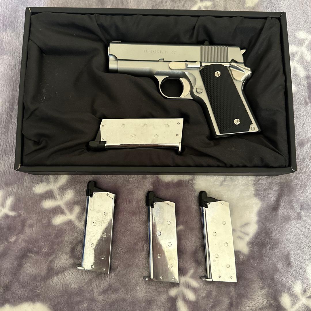 DETONICS 4.5 ガスガン ステンレスモデル　マガジン4つ